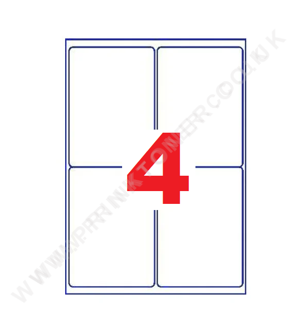 Labels 4 per A4 Sheet Labels 4 per A4 Sheet